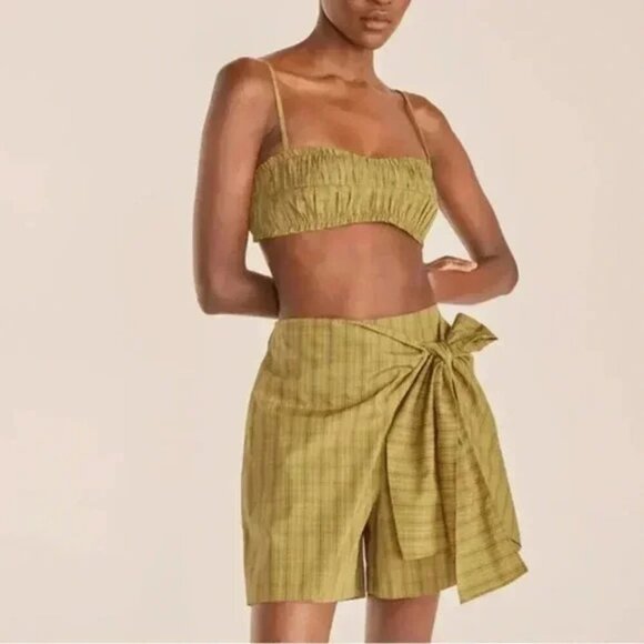 Rebecca Taylor Plaid Skort Size 6 Green Preppy Retro 90s Twee Casual - Picture 1 of 12